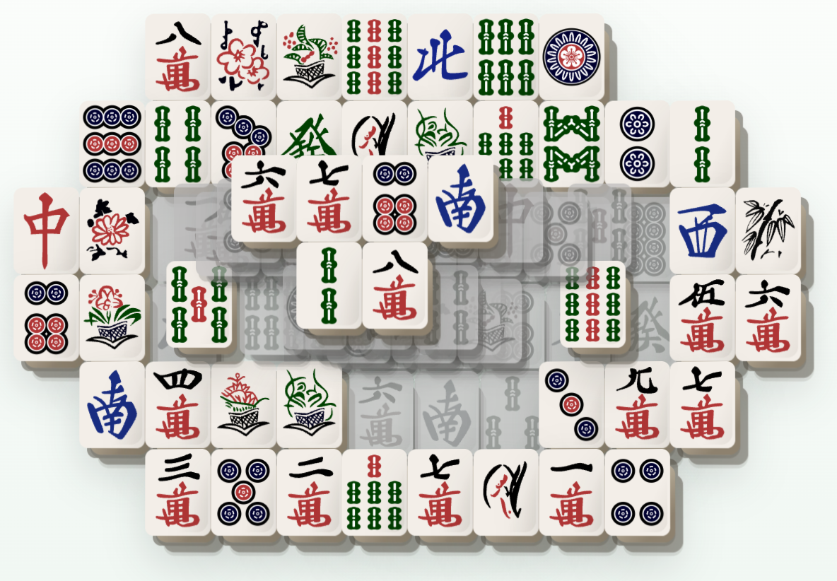 A layered Mahjong Solitaire tile layout